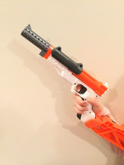 Nerf SharpFire Barrel Suppressor Attachment Extension Mod - Easy Slide On