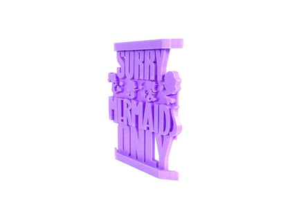 SSWI Girls Sorry Mermaids Only Door /Wall Sign Display Stand Mermaid Decoration