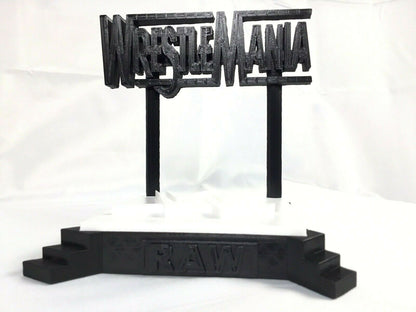 WWE Wrestle Mania Stage FAN ART Display Sign POP Dorbz Wobblers Collectibles 