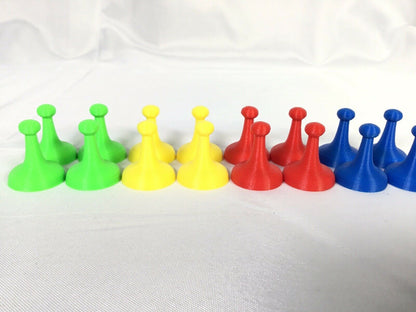 Sorry Board Game Replacement Pieces Parts Pawns Movers 16 Red Green Blue Yellow
