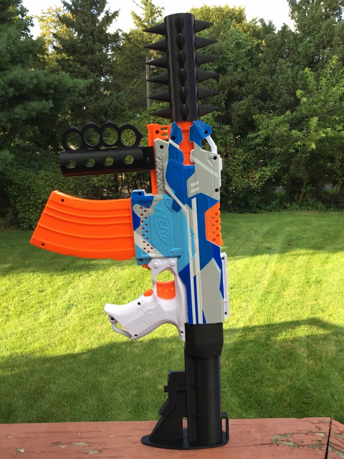 SSWI Nerf Compatible Mod Large AR Shoulder Buttstock Stock - Any Color - Snap On