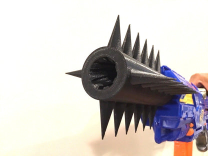 Tactical SPIKED Barrel Twist On Extension Attachment Nerf Stryfe Modulus More