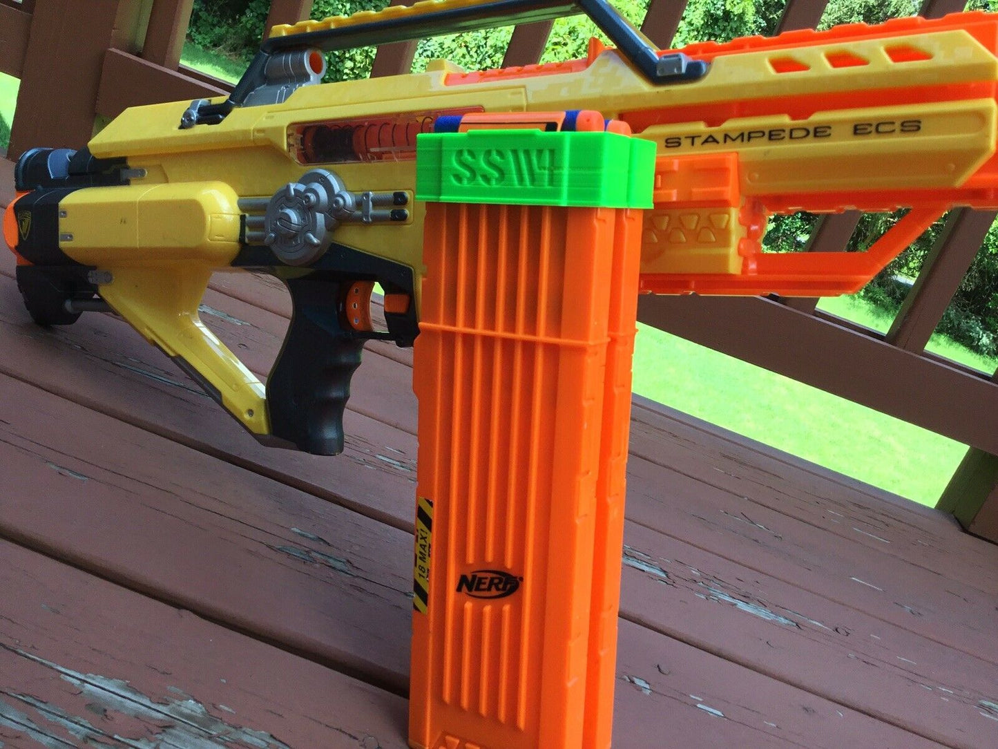 SSWI MAGAZINE MOD DUAL 2 CLIP HOLDER For NERF TACTICAL RAIL Custom Attachment