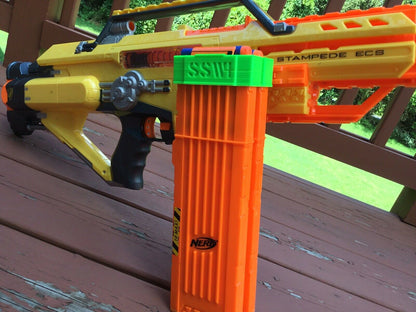SSWI MAGAZINE MOD DUAL 2 CLIP HOLDER For NERF TACTICAL RAIL Custom Attachment