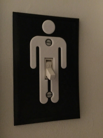 Manhood Naughty Gag Gift Light Switch Cover Plate Novelty Nude Naked Man Funny