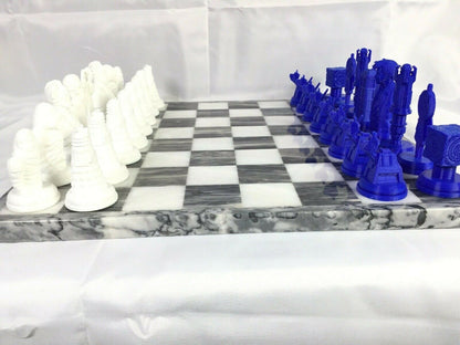 Doctor Who (FAN ART) Chess Set Tardis, Cyberman, Dalek, Weeping Angels, Dr Who