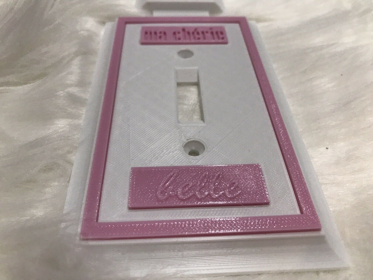 Ma Cherie Belle Perfume Light Switch Plate for the Makeup Room / Girl Cave