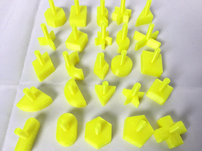 Complete Set of 25 The Game of PERFECTION Replacement Parts SHAPES Pieces