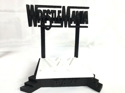 WWE Wrestle Mania Stage FAN ART Display Sign POP Dorbz Wobblers Collectibles 