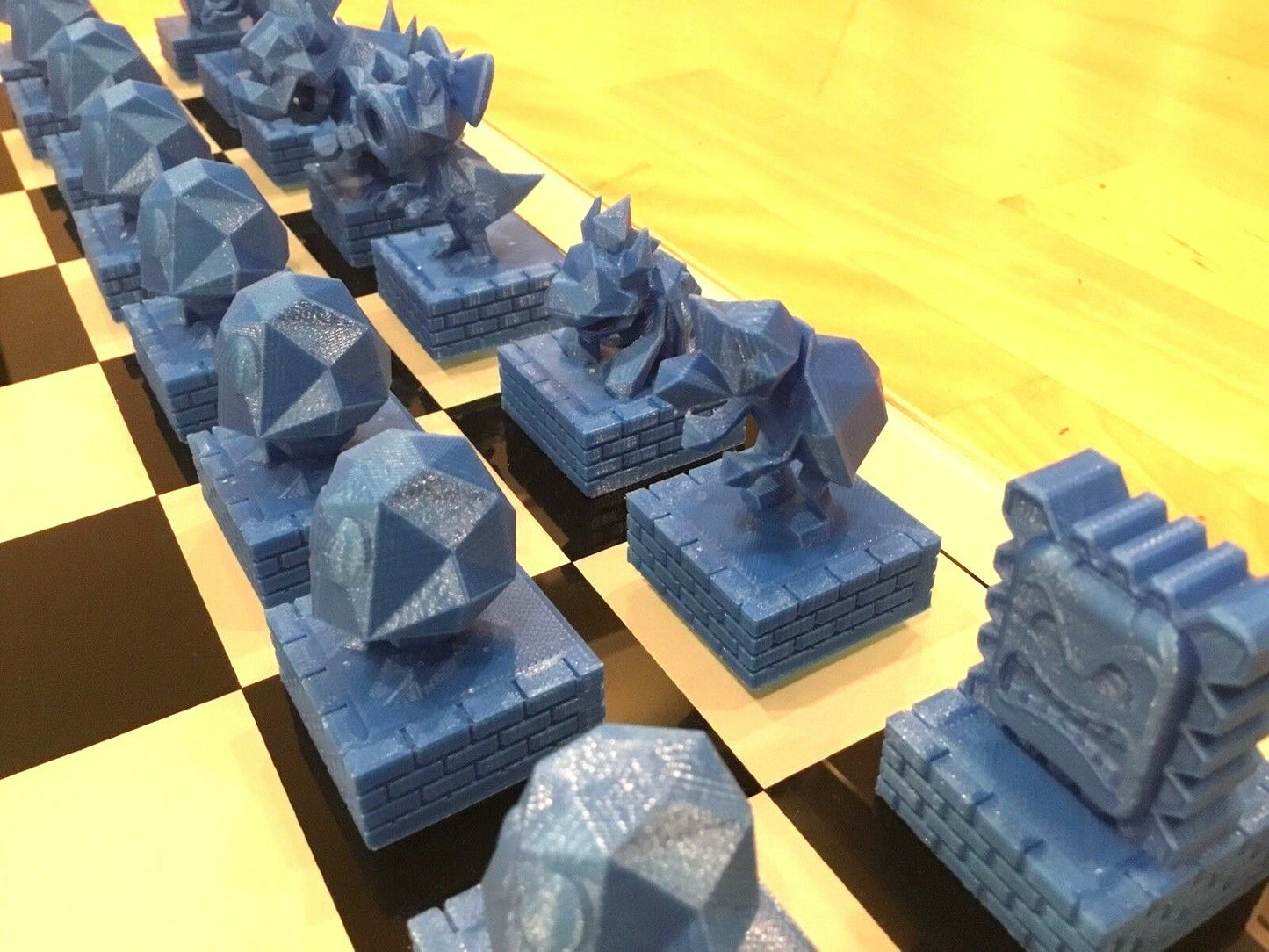 Large Custom Super Mario 64 Chess - Mario Peach Bowser Yoshi Goomba Birdo Toad