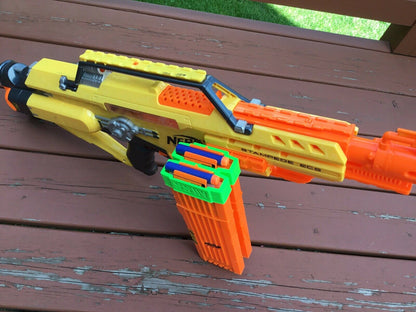 SSWI MAGAZINE MOD DUAL 2 CLIP HOLDER For NERF TACTICAL RAIL Custom Attachment