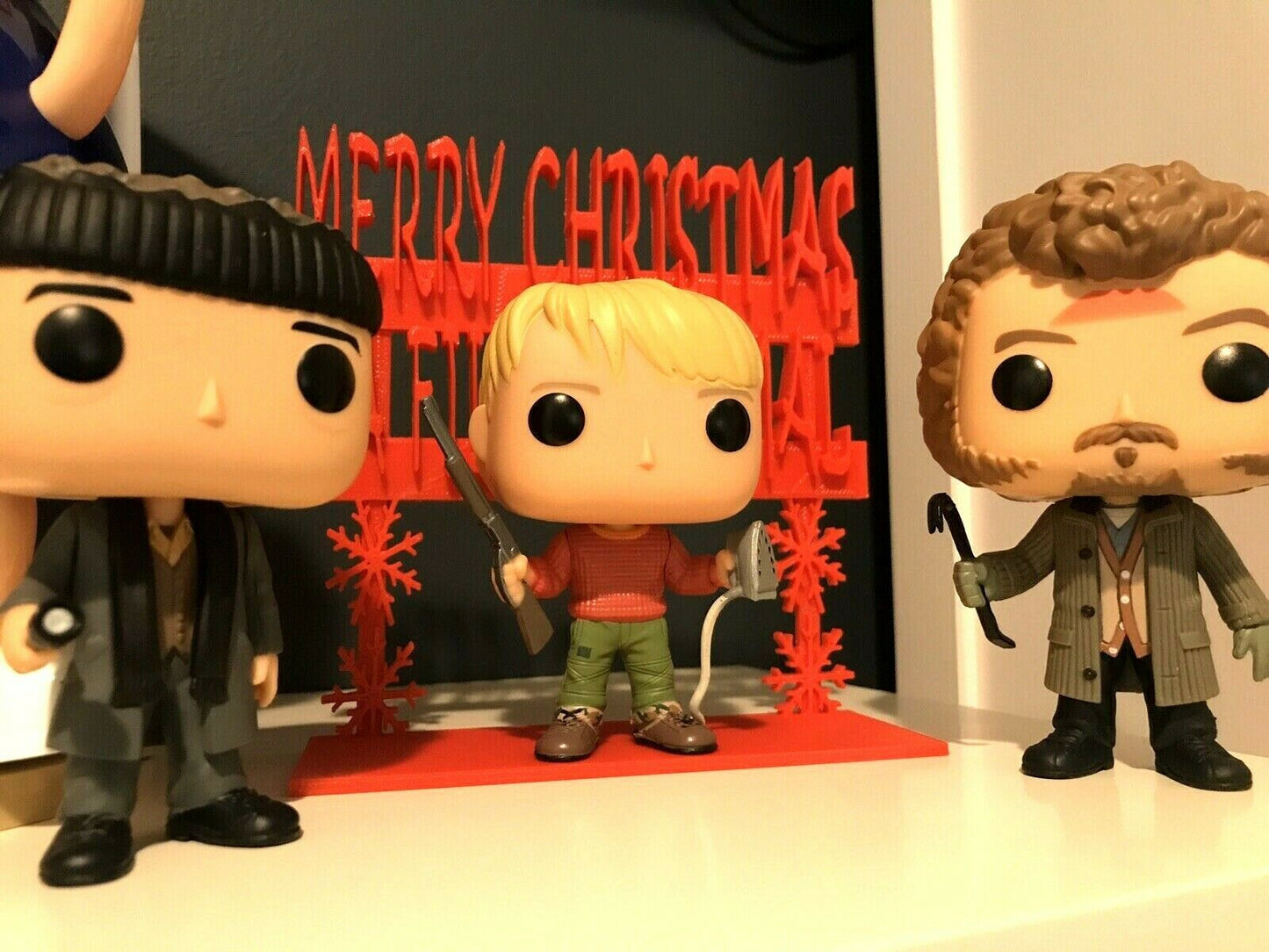 Merry Christmas Ya Filthy Animal Display Sign Stand POP Wobblers Collectibles