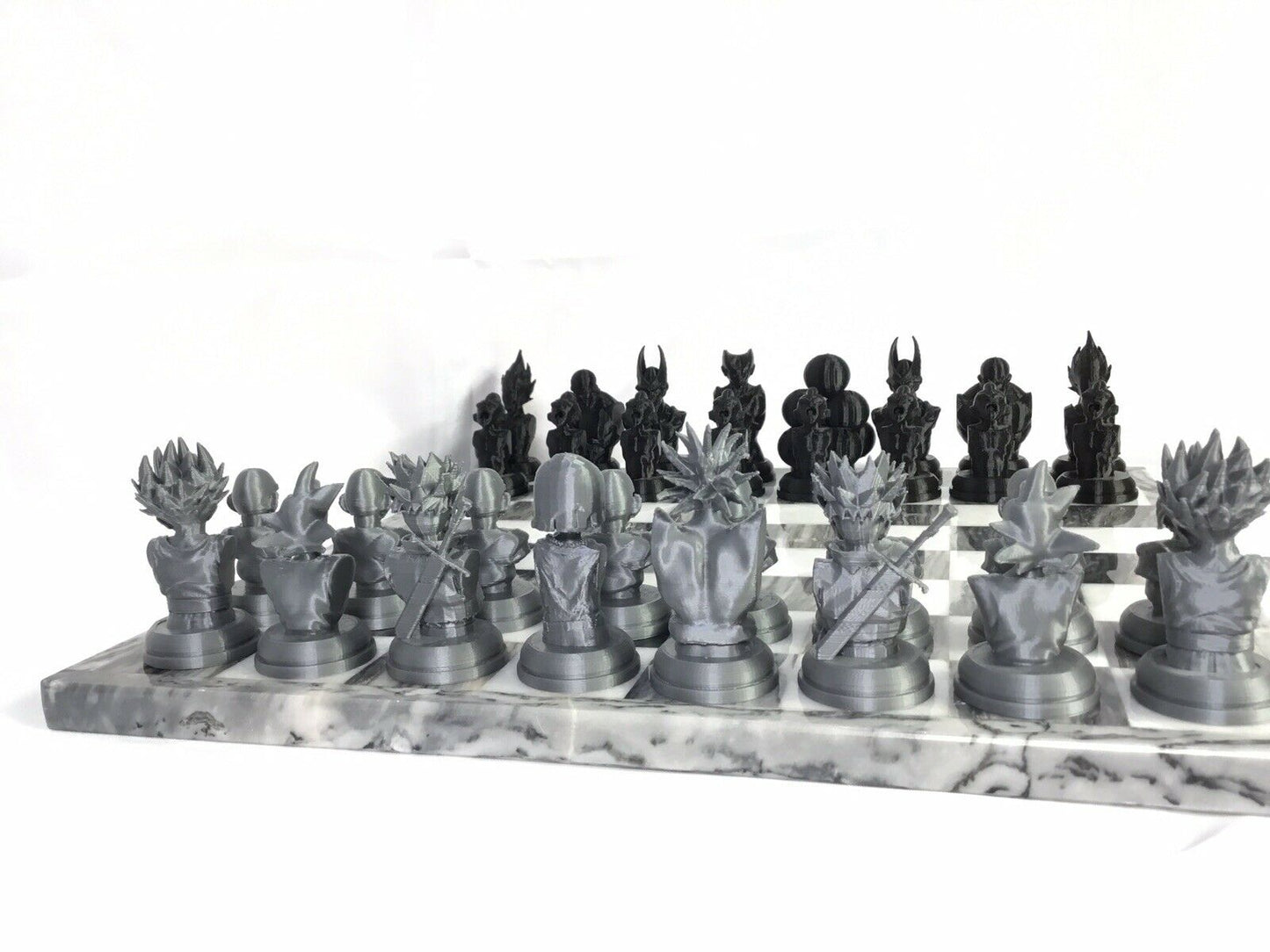 Dragon Ball Z FAN ART Chess Set Goku, Broly, Vegeta Gohan Krillin DragonBall DBZ