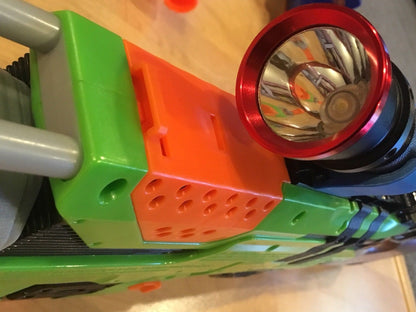 Nerf Compatible Flashlight Rail Mount Unit and LED Flash Light (Combo) Any COLOR