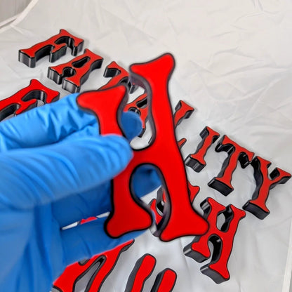 3D Printed Fatality Finish Him Sign Red Black Gamer Room Arcade Wall Decor