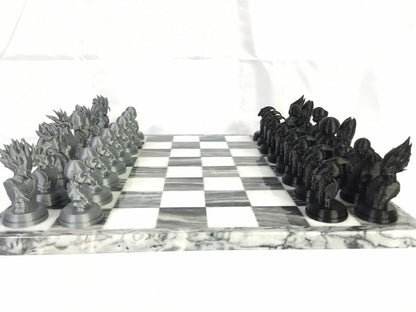 Dragon Ball Z FAN ART Chess Set Goku, Broly, Vegeta Gohan Krillin DragonBall DBZ