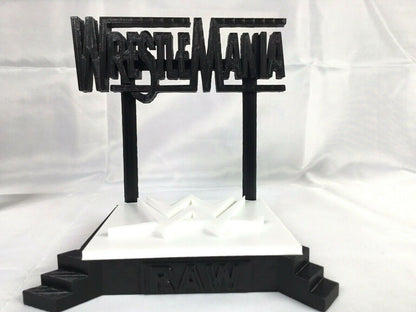 WWE Wrestle Mania Stage FAN ART Display Sign POP Dorbz Wobblers Collectibles 