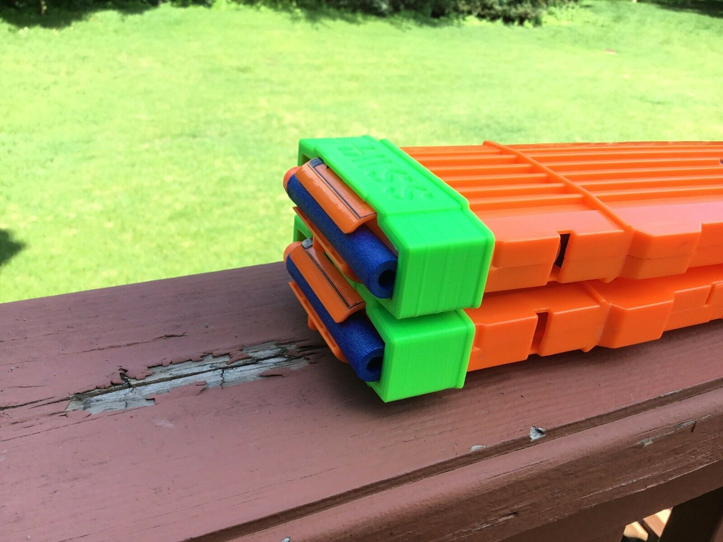 SSWI MAGAZINE MOD DUAL 2 CLIP HOLDER For NERF TACTICAL RAIL Custom Attachment