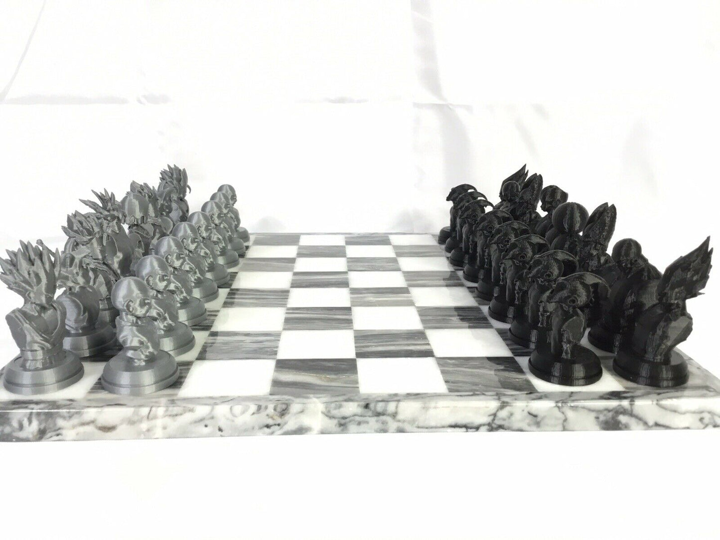 Dragon Ball Z FAN ART Chess Set Goku, Broly, Vegeta Gohan Krillin DragonBall DBZ
