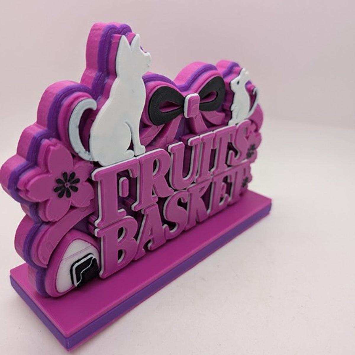 Fruits Basket Anime Desktop Display Sign Cat Rat Floral 3D Manga Decor
