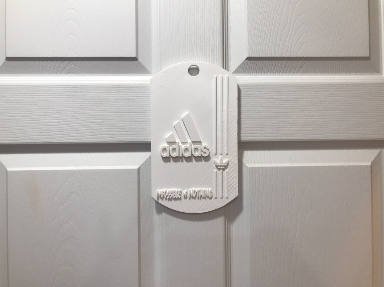 ADIDAS Dog Tag Door or Wall Sign