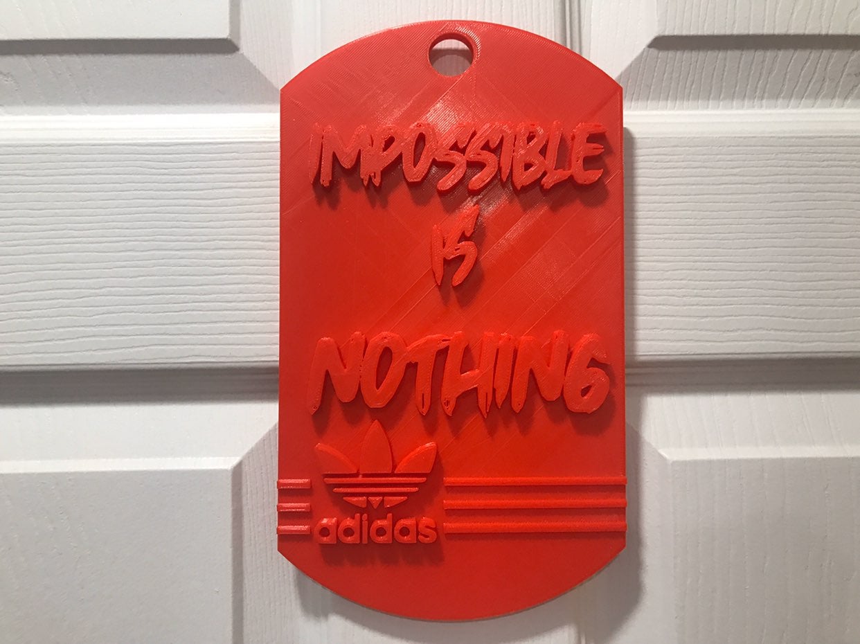 Impossible Is Nothing ADIDAS Dog Tag
