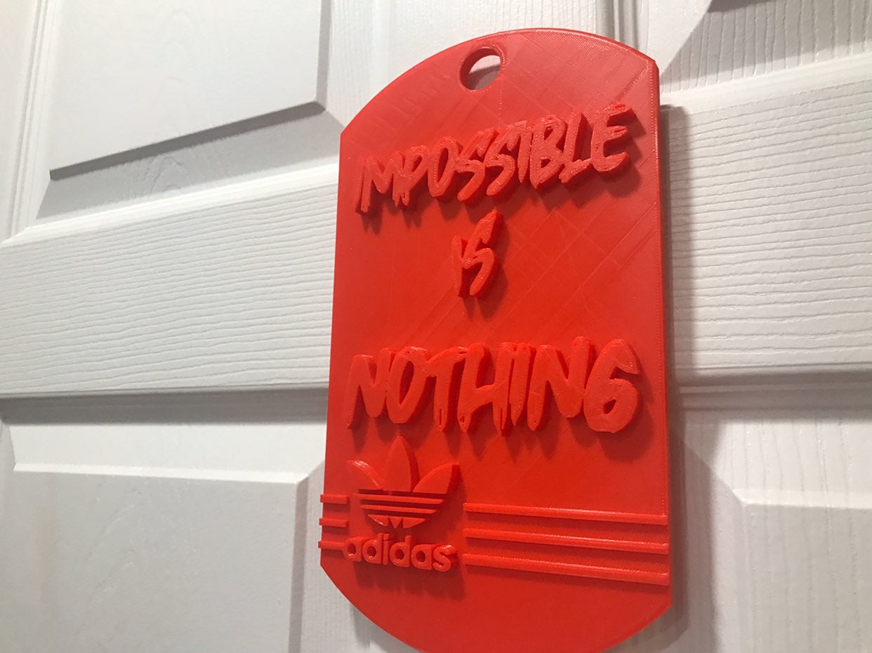 Impossible Is Nothing ADIDAS Dog Tag