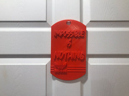Impossible Is Nothing ADIDAS Dog Tag