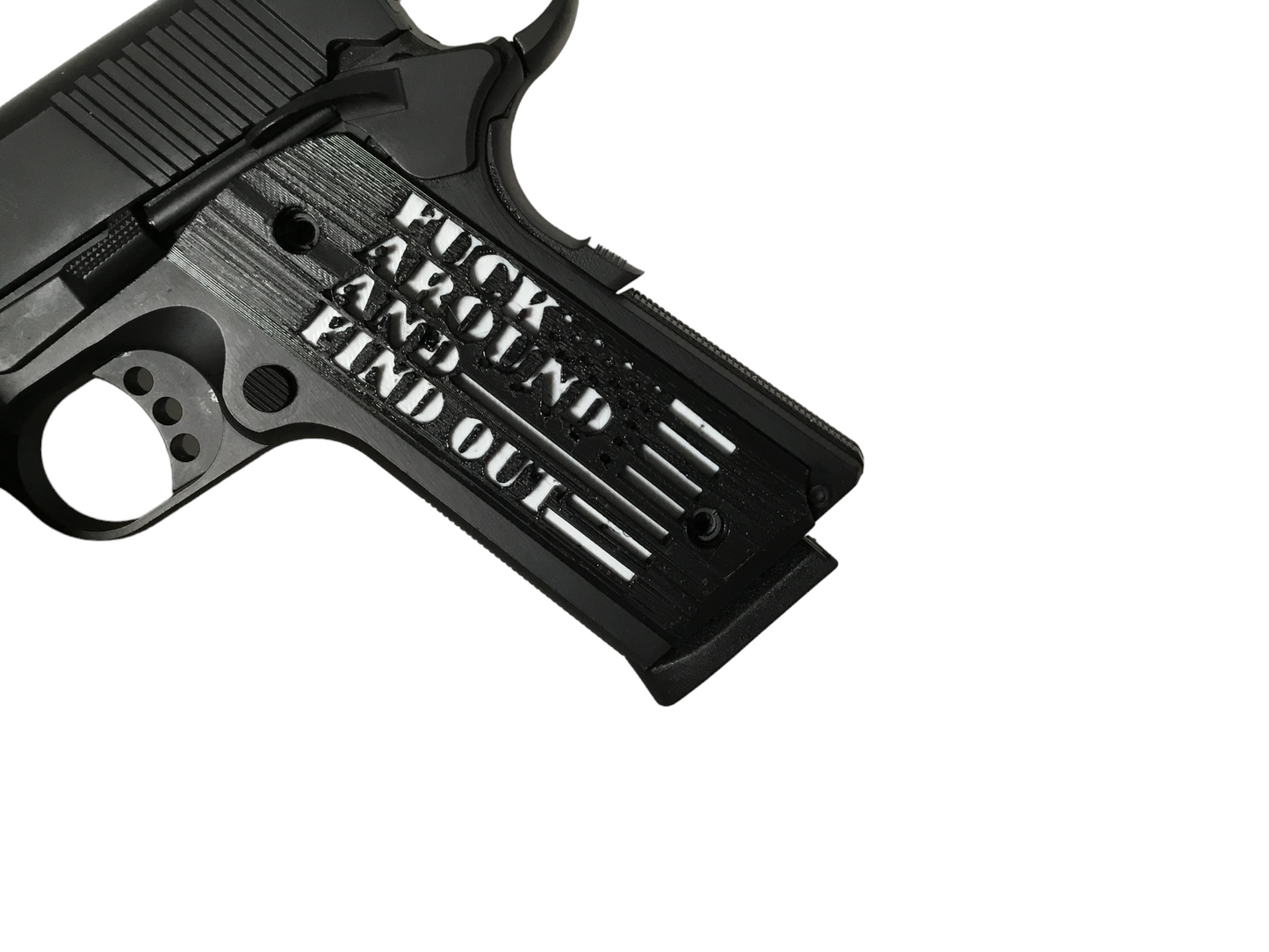 SSWI Full Size 1911 .45acp and Clones FAFO Grips - Any 2 Color - 45Cal Custom