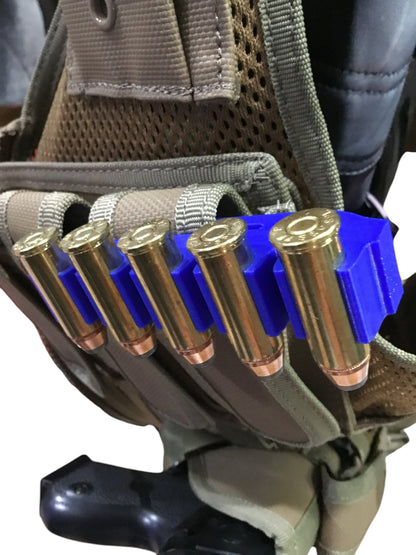 .44 MAG - .44 Special Cal  4, 6, 10 or 12 Tactical AMMO HOLDER Vest / Belt Clip Magnum Rounds (Copy)