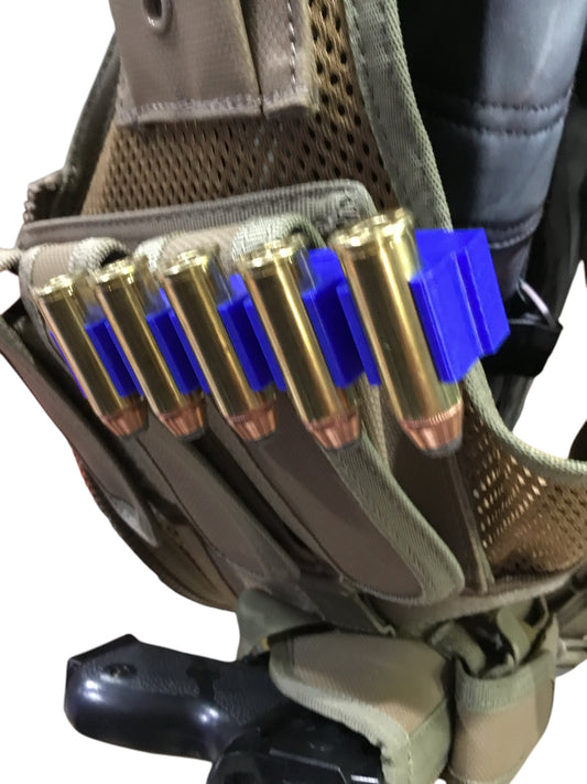 .44 MAG - .44 Special Cal  4, 6, 10 or 12 Tactical AMMO HOLDER Vest / Belt Clip Magnum Rounds (Copy)