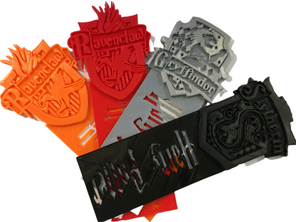 Harry Potter Hogwarts House Badge Bookmark - Book Mark  Gryffindor, Hufflepuff, Ravenclaw, Slytherin