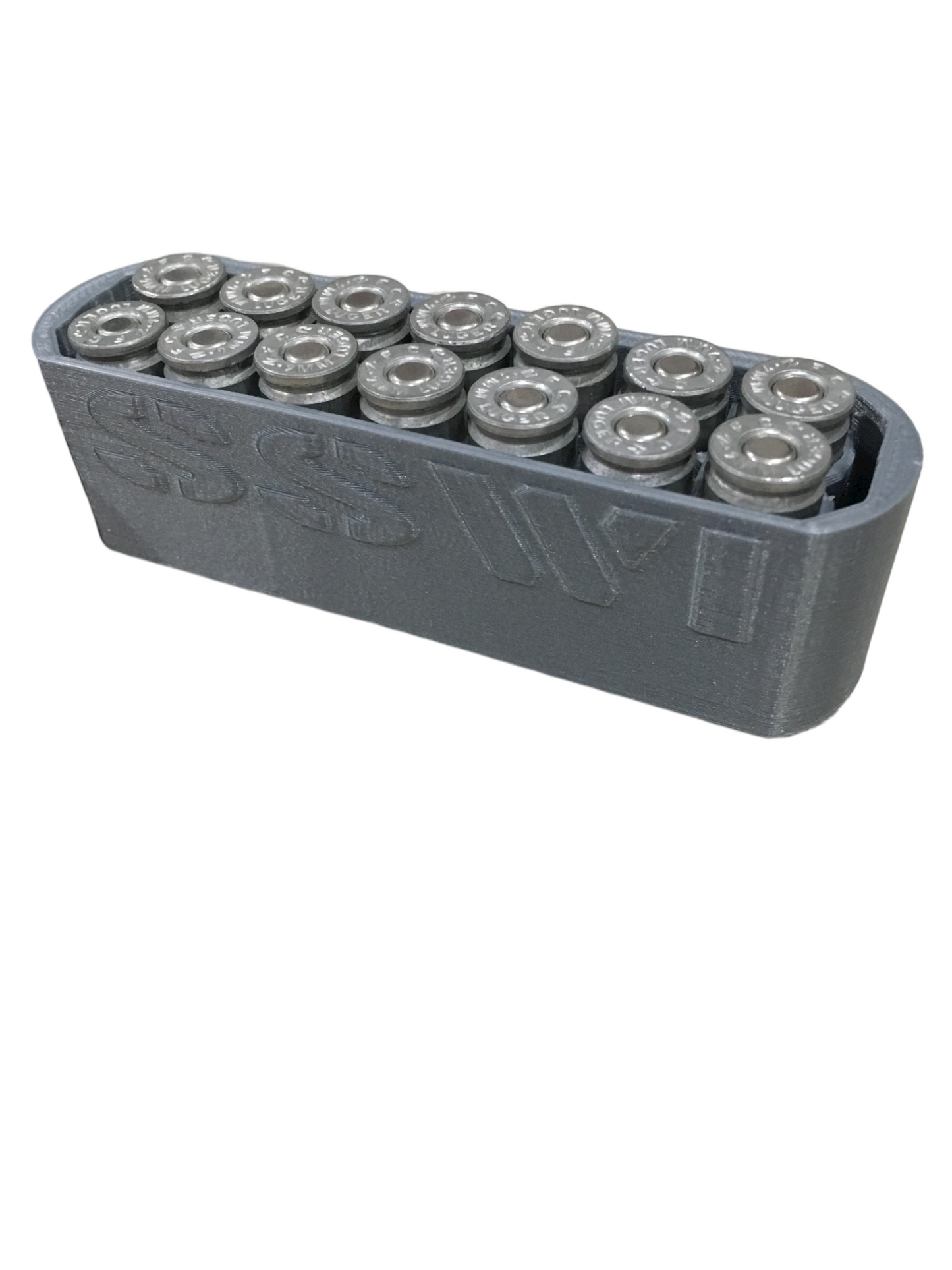 SSWI 14 Round Tactical 9mm AMMO HOLDER Vest / Belt Clip 9 mm Rounds