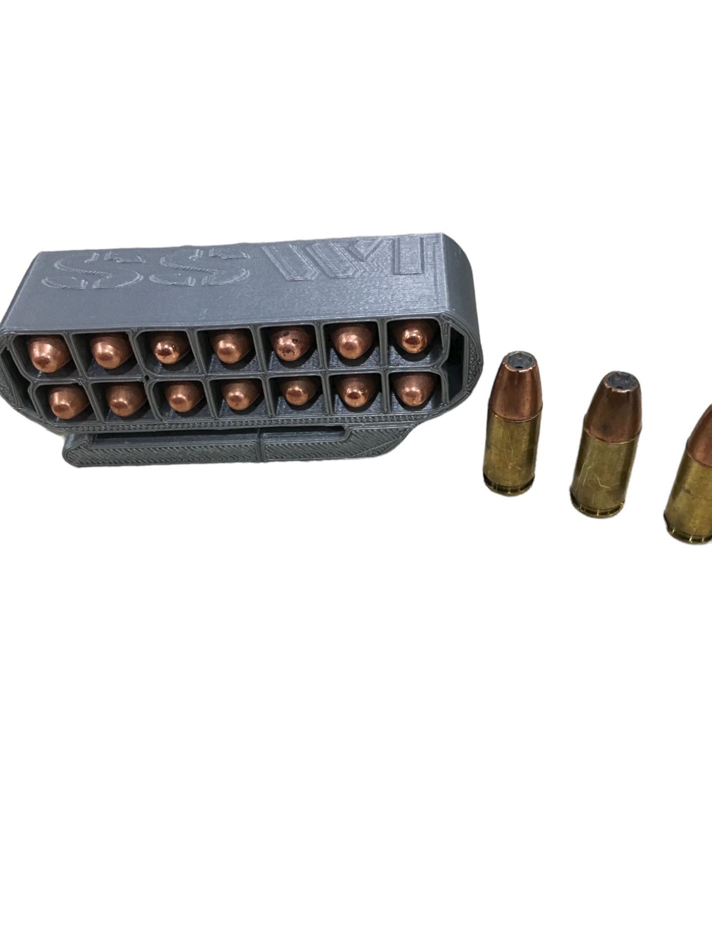 SSWI 14 Round Tactical 9mm AMMO HOLDER Vest / Belt Clip 9 mm Rounds