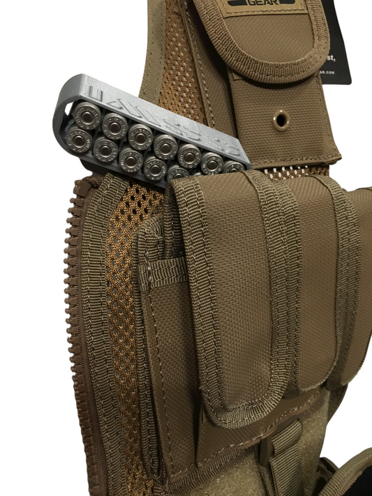 SSWI 14 Round Tactical 9mm AMMO HOLDER Vest / Belt Clip 9 mm Rounds