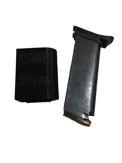 9mm Mag Pouch, 9 mm Magazine Holster, Belt Clip - Light Weight Any COLOR