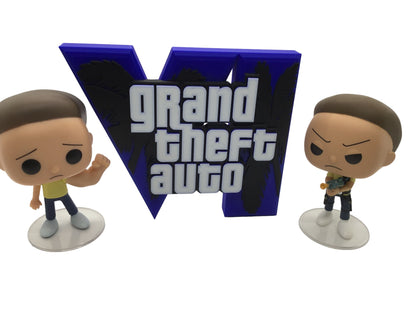 GTA 6 FAN ART Display Sign Stand Gamers GTA6 Collectibles video game - Gamer