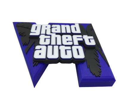 GTA 6 FAN ART Display Sign Stand Gamers GTA6 Collectibles video game - Gamer