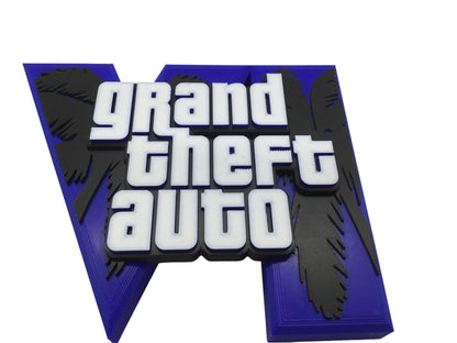 GTA 6 FAN ART Display Sign Stand Gamers GTA6 Collectibles video game - Gamer