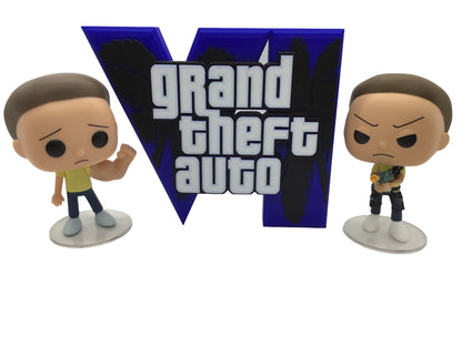 GTA 6 FAN ART Display Sign Stand Gamers GTA6 Collectibles video game - Gamer