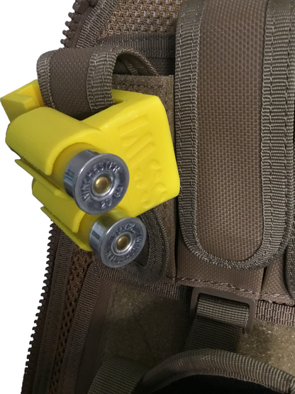 2 Shell Tactical Shotgun 20 Gauge Shell Ammo Holder with Vest / Belt Clip 20 Ga.