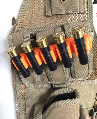5 Shell Tactical Shotgun 28 Gauge Shell Ammo Holder with Vest / Belt Clip 28 Ga.