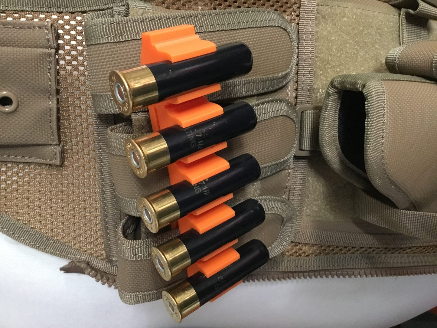 5 Shell Tactical Shotgun 28 Gauge Shell Ammo Holder with Vest / Belt Clip 28 Ga.
