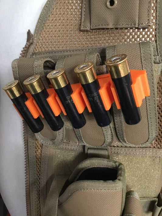 5 Shell Tactical Shotgun 28 Gauge Shell Ammo Holder with Vest / Belt Clip 28 Ga.