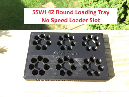 SSWI 9mm 7 Shot Revolver Loading Tray, Speed Loader Slot and Carrying Case Kit