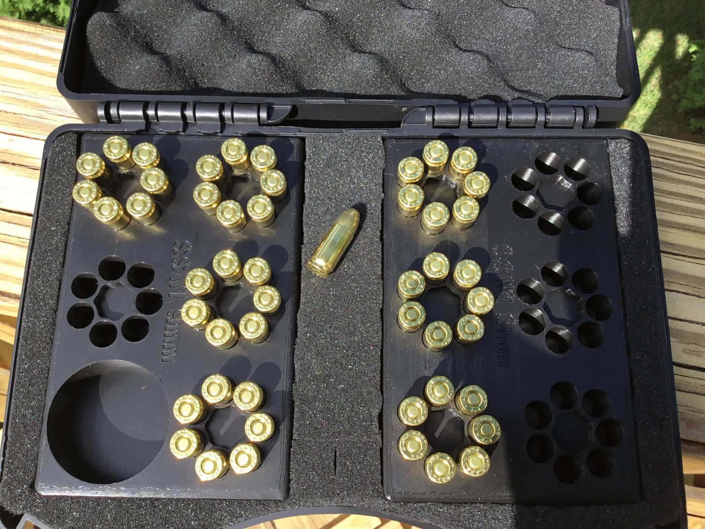 SSWI 9mm 7 Shot Revolver Loading Tray, Speed Loader Slot and Carrying Case Kit