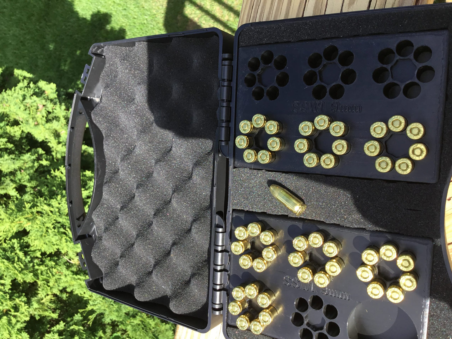 SSWI 9mm 7 Shot Revolver Loading Tray, Speed Loader Slot and Carrying Case Kit