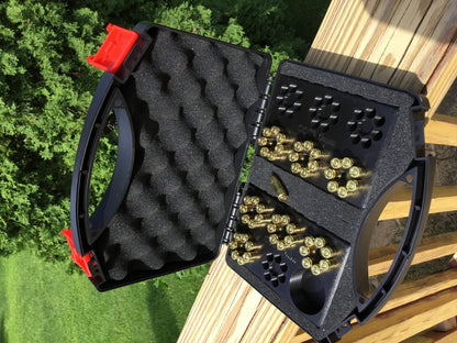 SSWI 9mm 7 Shot Revolver Loading Tray, Speed Loader Slot and Carrying Case Kit
