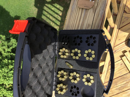 SSWI 9mm 7 Shot Revolver Loading Tray, Speed Loader Slot and Carrying Case Kit
