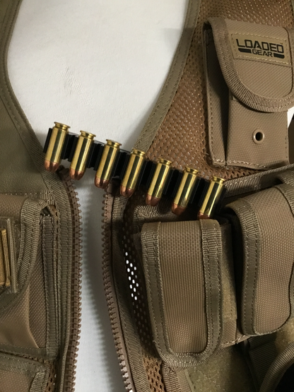 4, 6, 7, 8 or 10 Tactical .10 mm AMMO Bullet HOLDER Vest / Belt Clip Rounds 10mm